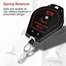 TOPINCN Spring Balancer Retractable 0.6~2.0kg Capacity Heavy Duty Hanging Tool Holder Hanger Assembly-line Fixtures ES620(Black)
