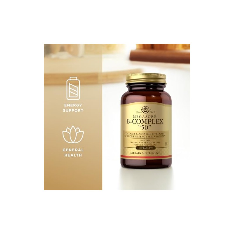 Solgar Megasorb Vitamin B-Complex - 100 Tablets