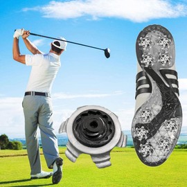 VGEBY 18 Pcs Golf Studs, Shoe Spikes for Shoes Rubber Soft Spike Studs Replacement Cleats Spikes Pins (Silver)