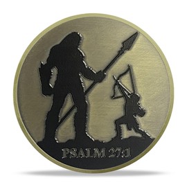 David with Goliath Coin Gifts Set | Inspirational Bible Verse Medallion | Faith-Based Gifts for Spiritual Strength and Courage for Men & Women