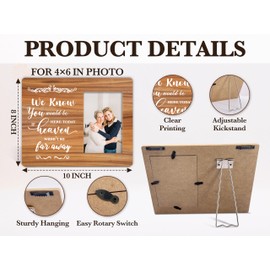 Memorial Picture Frame For Loved Ones, 'Heaven Wasn't So Far Away' -In Memory - Remembrance Frame - Perfect For Christmas Gifts