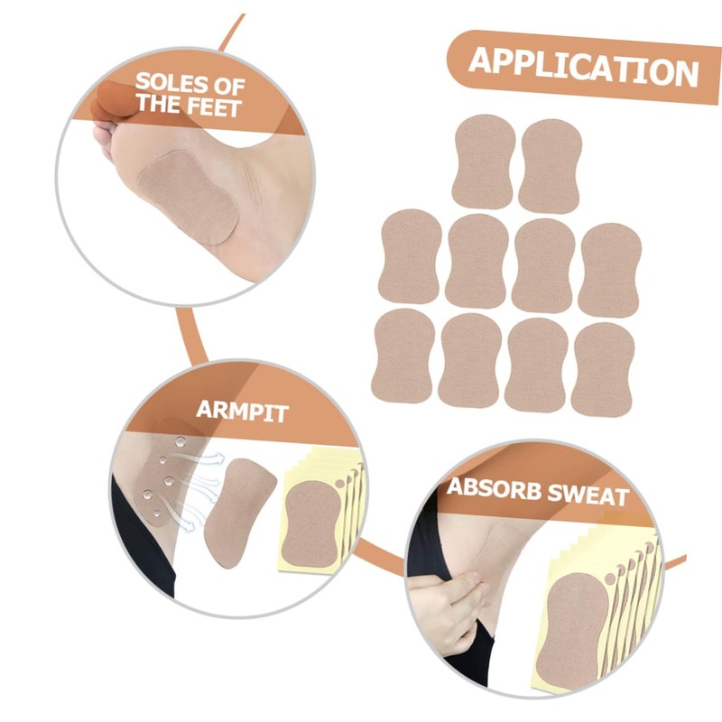 Healeved 4sets Sweat Absorbent Armpit Pads for Men Women Children