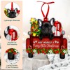 Black French Bulldog Ornaments Christmas Tree, Frenchie Red Car Aluminium