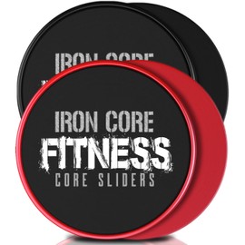 Multi Pack Core Sliders for Working Out, Dual Sided Exercise Gliding Discs (2 pack, Black & Red sets) for Use on All Surfaces, Gym & Home Total Body Workout Equipment, Great for Group Fitness Training, Gliders in Bulk for Workout