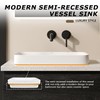DeerValley Bathroom Vessel Sink, 19.29'' x 11.81'' x 4.72'' Semi