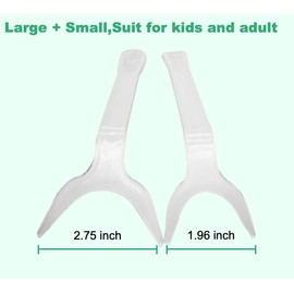 Generic 2Pcs Dental Clear Photography Cheek Lip Retractor Double Head Intraoral Mouth Opener, Large+Small