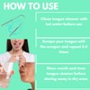 Snowsmile Adult Tongue Scraper, 2 Pack Oral Care Stainless Steel