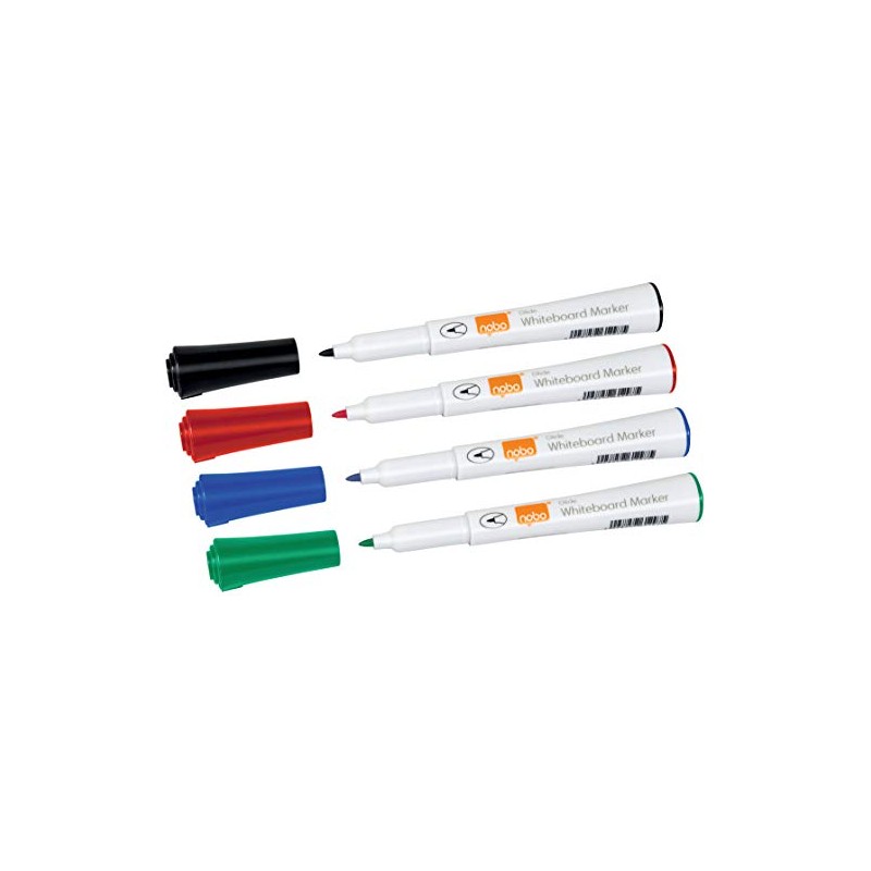 Nobo TS-140020 Glide Drywipe Marker, Pack of 4
