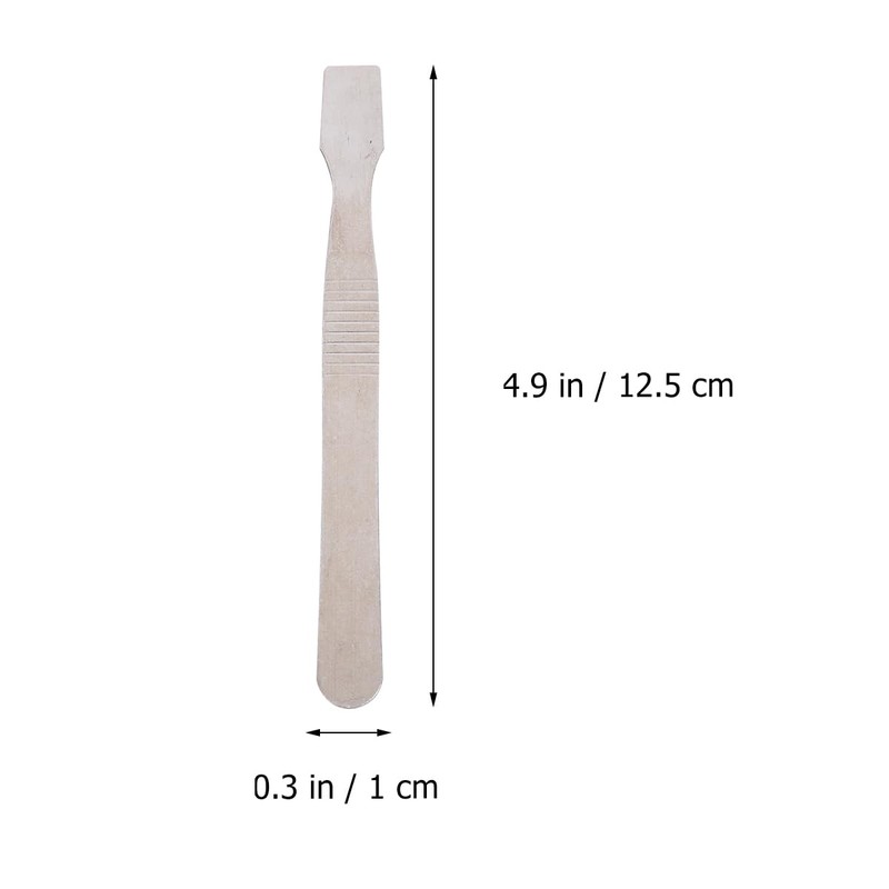 EXCEART Tin Paste Mixing Tablet Clamshell Metal Spatula - Stainless