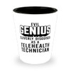 ODTGifts Funny Telehealth Technician Shot Glass Evil Genius Cleverly Disguised