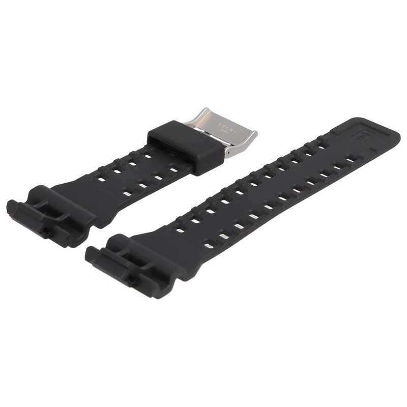 Casio GA-100 Watch Strap 29 mm Plastic Black Silver