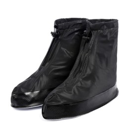 Waterproof Shoe Covers, Rain Shoe Covers Reusable Non Slip Shoe Cover for Outdoor Women and Men-Black