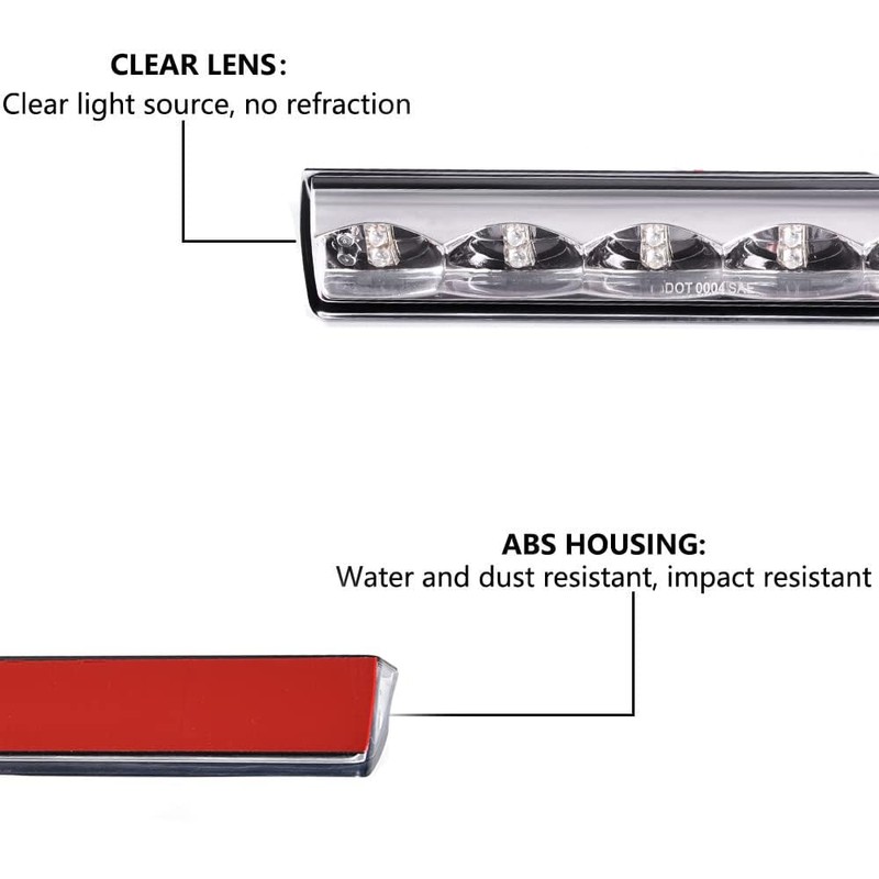 PIT66 LED 3rd Brake Light Compatible with Truck Cap Topper