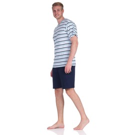 Good Deal Market Men's Shorty Pyjamas Various Models German Sizes M L XL XXL, V-neck aqua