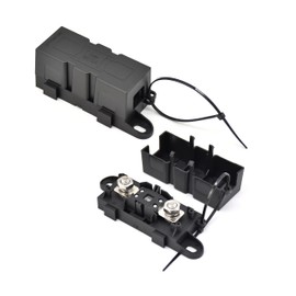Fit4Less MEGA ANM Fuse Holder with 200A fuses 2pcs, Fixing terminals screws and wrench all ready parts ideal for Car, Van, RV, Trailer and Marine Boat.