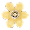 Daffodil Brooch Radiant Yellow Enamel Petals & Gem Middle