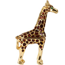 YUFENG Ring Holder Hinged Trinket Boxes for Gifts ,Jewelry Boxes Organizer Display Holder (giraffe trinket box)