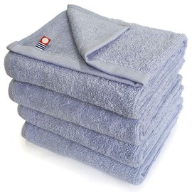 Mc-ft4 Beauty Series Imabari Towels, Commercial Use, Face Towels, Set of 4, Murakami Towels, M Color, 13.4 x 33.9 inches (34 x 86 cm), For Beauty Salons, 100 Colors, Lightweight Thin (No.03 Gray)