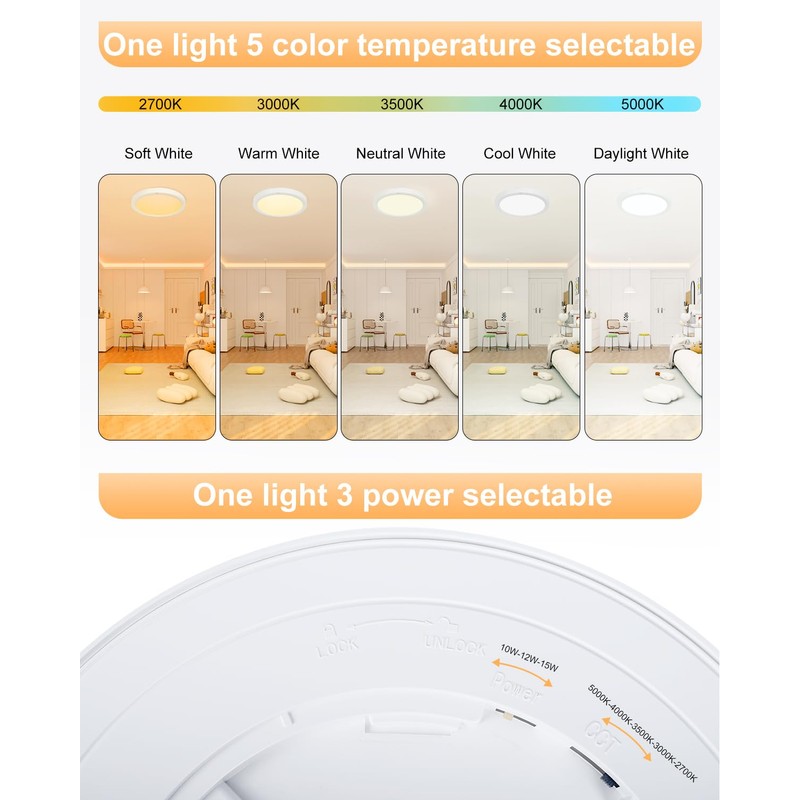 ZYC Ceiling Light Flush Mount - Closet Ceiling Light Fixture