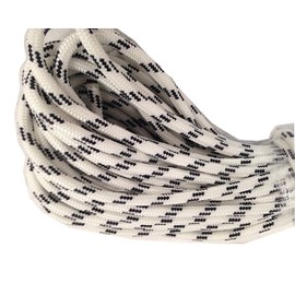 Double Braid Polyester Rope 3/8 inch, White Black (150 ft. Hank)