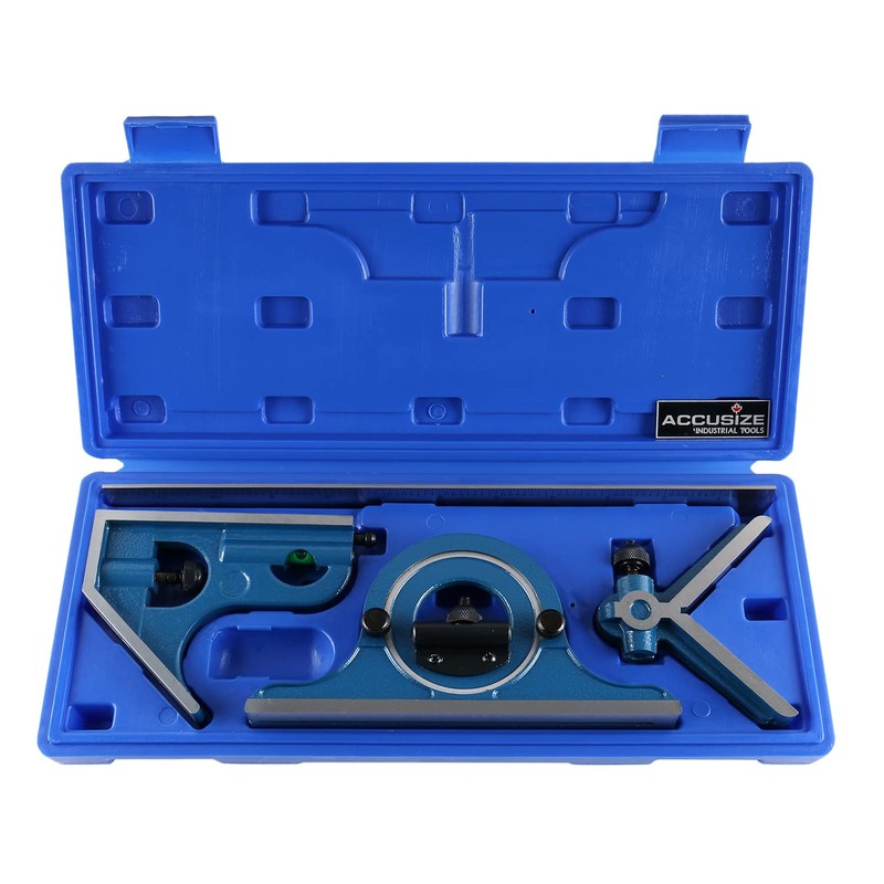 Accusize - 12" 4R Juego de 4 Escuadras Combinadas, #0000-8101