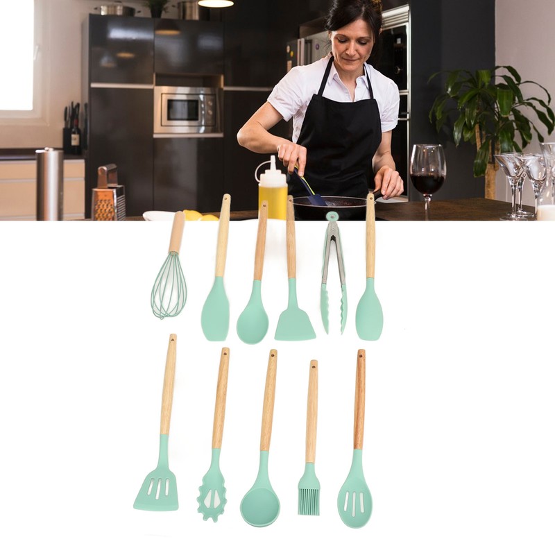 12PCS Kitchen Utensil Set Silicon Cooking Utensils Set with Holder