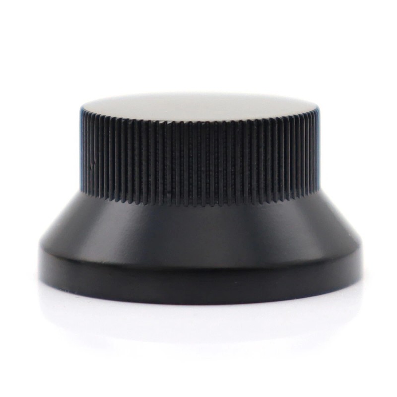 arm 4x Black Metal Solid Guitar Knobs Flat Top Hat