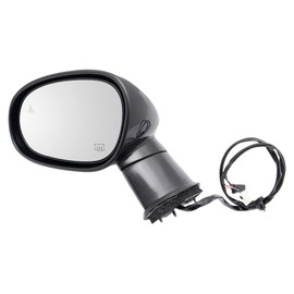 TRQ Driver Side Mirror Assembly Power Heated Blind Spot Foldaway Paint to Match Compatible with 2015-2019 Dodge Challenger