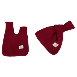 Anopo Wrist Bag Sleeve Knot Pouch for Women Small Aesthetic Tote Bag Pochette Bag Red