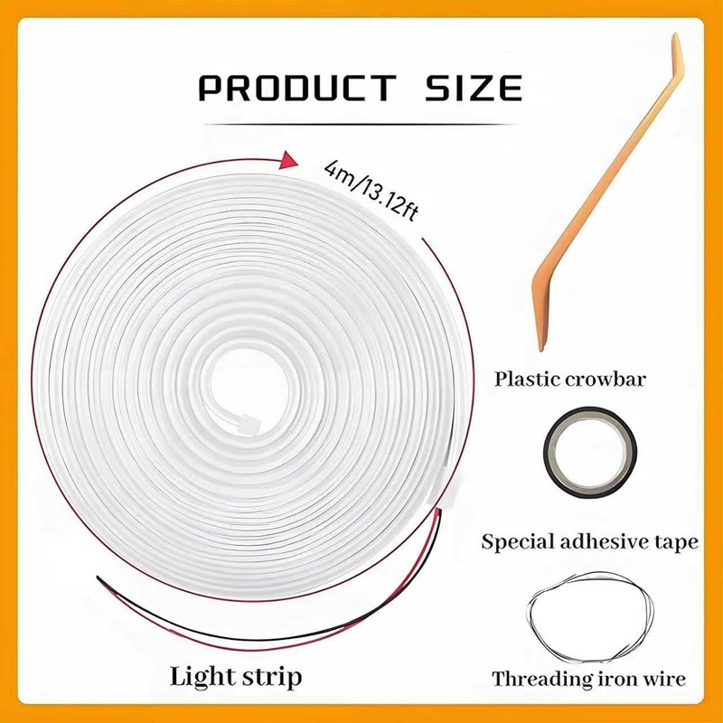 Car Boot Light Strip, 4 m, Dynamic Flowing Car Trunk