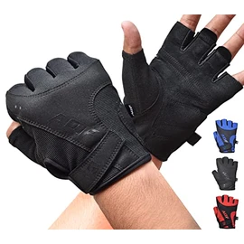 AQF Weight Lifting Gloves Ultralight Breathable Gym Gloves for Workout, Fitness, Cross Training, Bodybuilding (Black, XL)