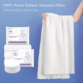 Disposable Towel Set Compressed Towels Large Bath Towel Face Towel Cotton Thick Portable Reusable Washcloth for Travel Camping Hiking Swimming Outdoor Sports Beauty Salon Cleaning Travel Kit for Hotel