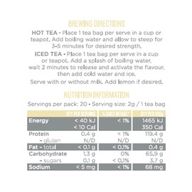 Tea Tonic Organic Vanilla Breakfast Tea X 20 Tea Bags