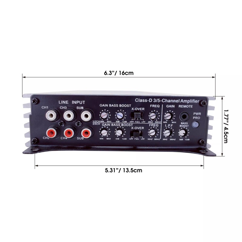 SDX Audio 3 / 5-Channel 1200W Class-D Digital MOSFET Car