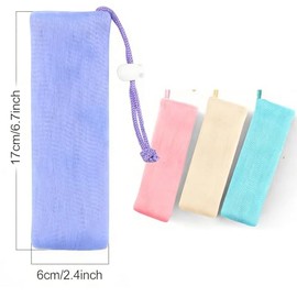 20 bolsas de malla para jabón líquido, esponja vegetal, bolsa para jabón exfoliante, bolsa de malla para espuma con cordón para limpieza corporal, fac