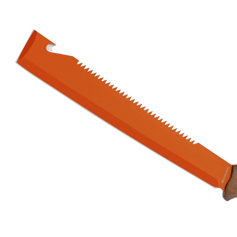 19" Heavy Duty Machete with Saw Orange, Professional Grade All-Purpose