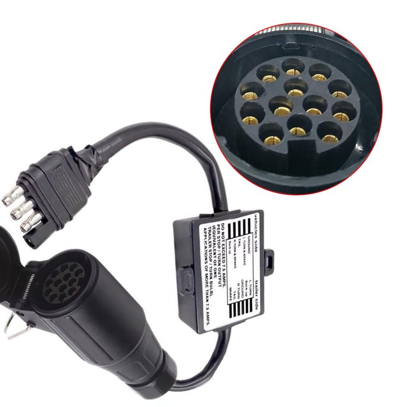 MACHSWON Trailer Adapter, 12V US to EU Trailer Light Converter