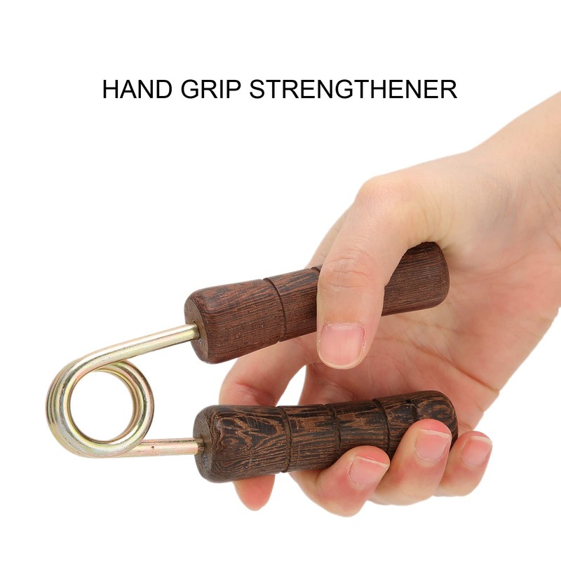 Hand Grip Strengthener, Wood Handle Hand Grip Strengthener Wrist Forearm