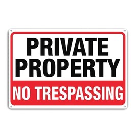 No Trespassing Signs Private Property Metal Rust Free Aluminum Outdoor for Home(8x12In)