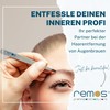 Remos Slanted Tip Eyebrow Tweezers Stainless Steel 9 cm. For Eyebrow