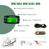 Yooreal Digital Engine Temperature Gauge Meter,Tachometer and Hour Meter,Removable Temp
