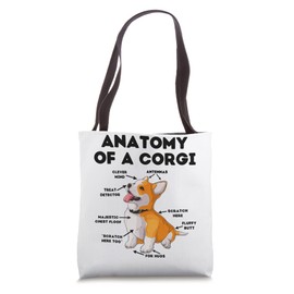 Funny Corgi Puppy Dog Tote Bag