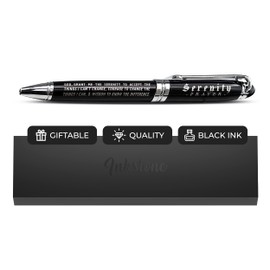 Inkstone Serenity Prayer Engraved Inspirational Gift Pen with Presentation Box Faith Sobriety Recovery Quote Gift