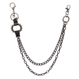 Manfnee Pants Chain For Men Women - Jean Chains Feather Charm Key Pocket Chains