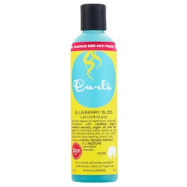 Curls Gel De Control Blueberry Bliss, 12 Oz, Para Definir Y Desenredar, Para Lavar Y Listo, Para Hacer Trenzas Y Rizos, Para Cabello Ondulado, Rizado Y En Espiral Arándano 12 Onzas (Paquete De 1)
