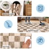 GarveeHome 2×6 Kitchen Runner Rug Non Slip Brown Checkered Rug,Washable