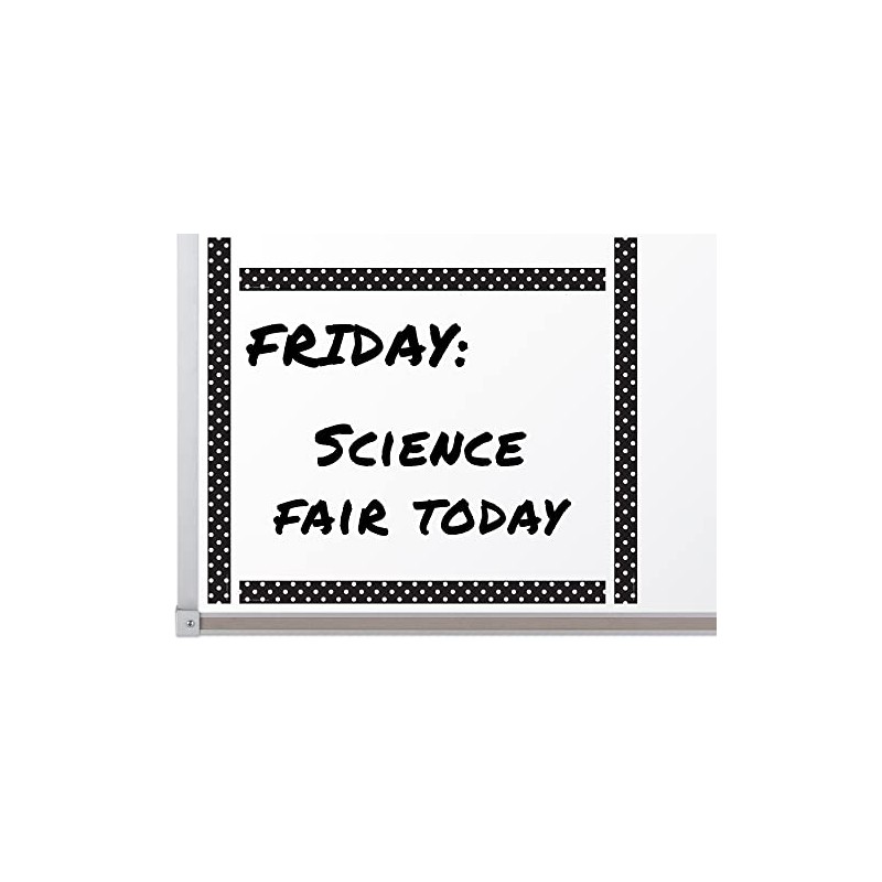 Teacher Created Resources Black Polka Dots Magnetic Strips