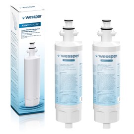 Wessper 2x 4874960100 Freezer Fridge Water Filter Replacement Compatible with Beko 4874960100 4394650100, 9256712, SBS4K; Blomberg IWD1004ET, KFD9952PXDUK; Grundig 487960000; Lamona LALAA M61000