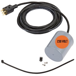 Little Giant RFSN-9 230-Volt, Maximum 13-Amp - 1 HP, Pump Down Piggyback Tethered Float Switch for Pond, Sump, Sewage or Effluent Systems, 15-Ft. Cord, Grey, 599128