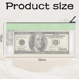 4 Pcs Money Pouches for Cash, Money Pouch, Money Pouches for Cash with Zipper, Waterproof Cash Envelopes for Cash, Money Envelopes, School and Office Supplies (4 Colors)